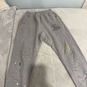 Gallery Dept Gray Kids Sweatpants with Colorful Splatter